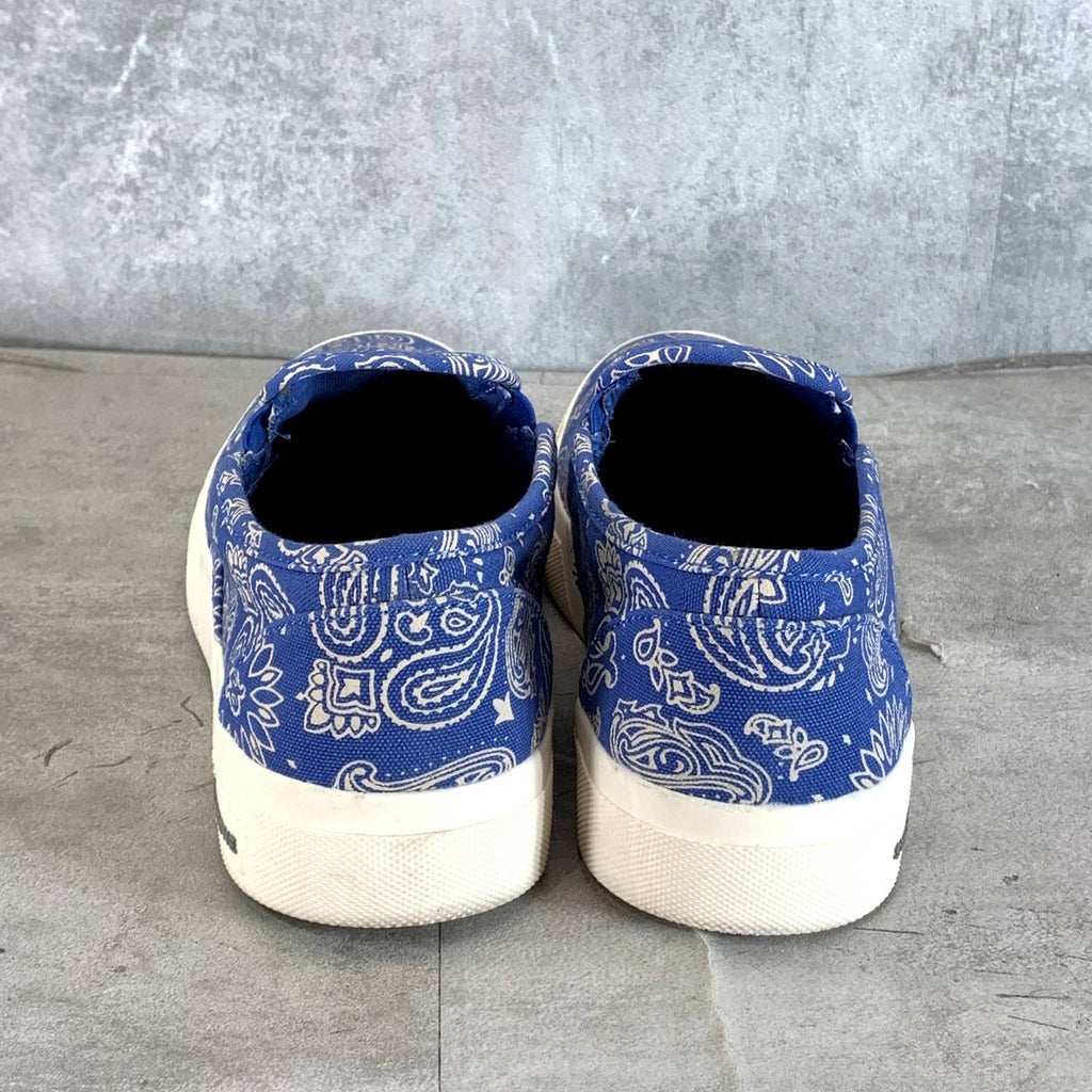 SUN + STONE Men's Navy Paisley Reins Slip-On Sneakers SZ 7./5
