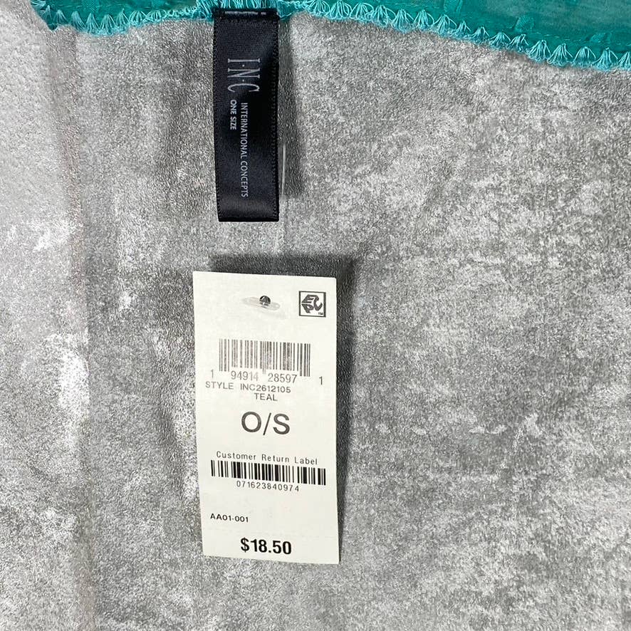 INC INTERNATIONAL CONCEPTS Women's Teal Swiss Dot Bandana Scarf SZ OS