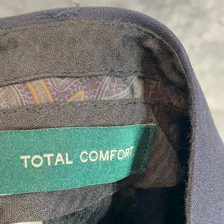 LAUREN RALPH LAUREN Men's Navy Total Comfort Pleated Wool Dress Pants SZ 36X32