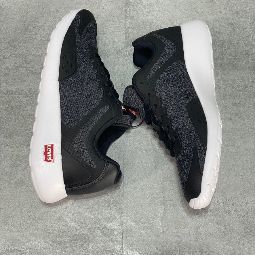 LEVI'S Black Men's Delta Knit Breathable Chunky Sole Lightweight Sneakers SZ 12