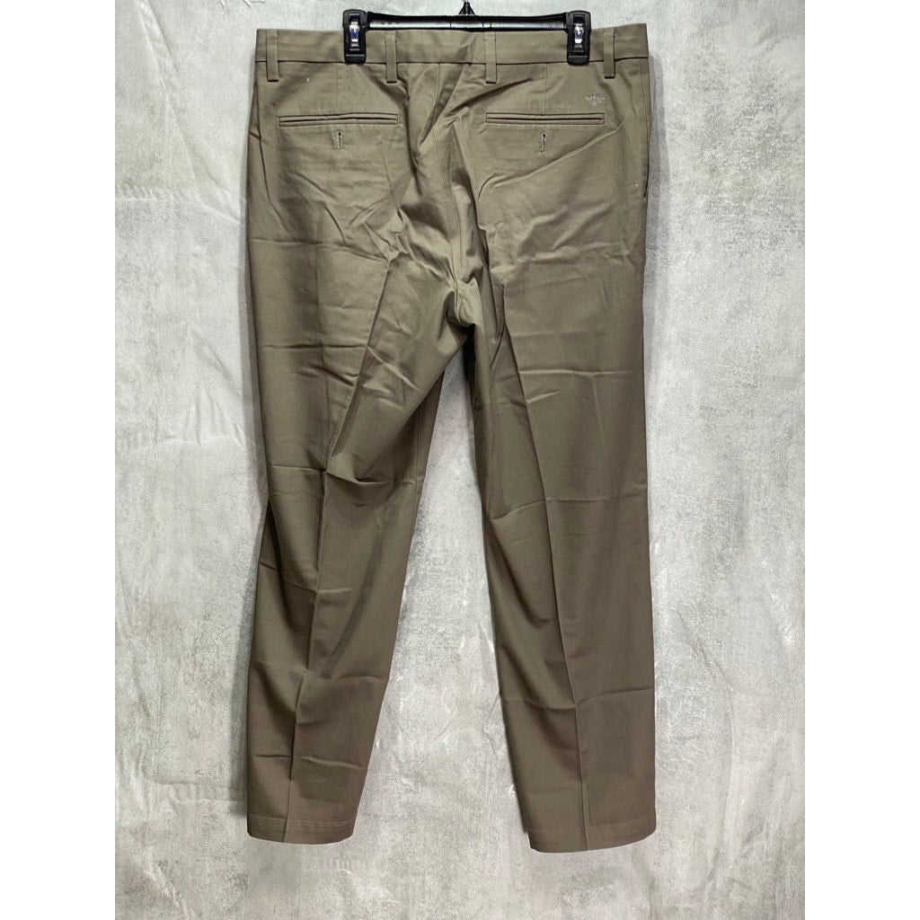 DOCKERS Brown Classic-Fit Stretch Signature Khaki Pants SZ 38X30