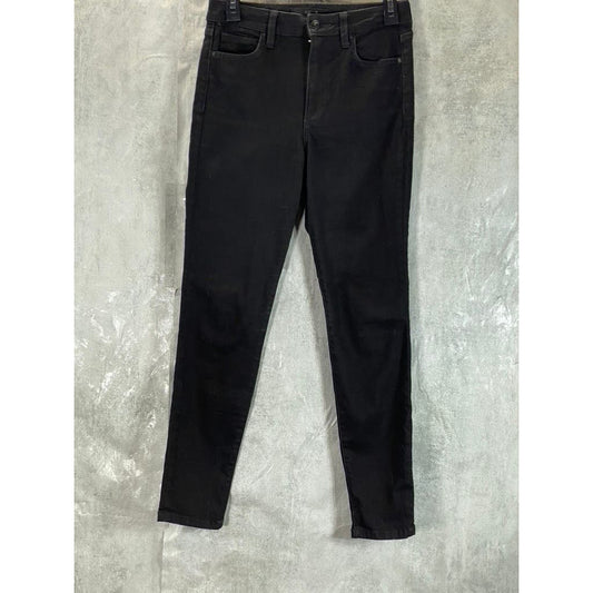 JOE'S Jeans Women's Black Solid High-Rise Skinny Ankle Denim Jeans SZ 26