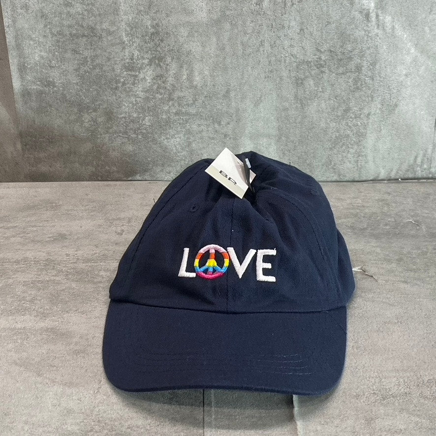 BP. Women's Navy Peace Love Dad Embroidered Adjustable Baseball Cap SZ OS