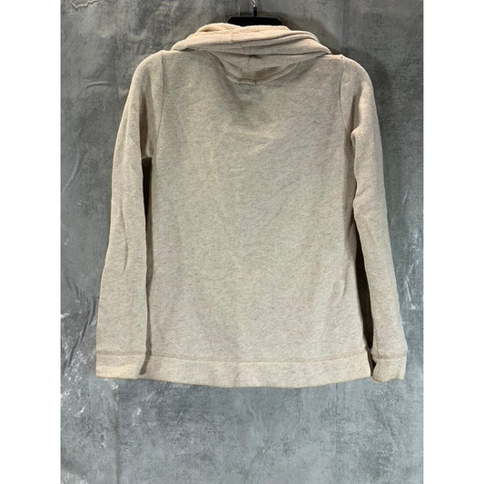 J.CREW Factory Women's Heather Oatmeal Funnelneck Long Sleeve Sweatshirt SZ XS