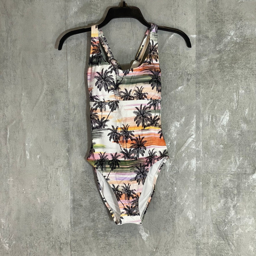 NEXT White Tequila Sunrise Racerback Pull-On One-Piece Swimsuit SZ S