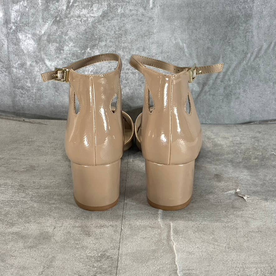 GIANI BERNINI Women's Nude Patent Izzee Memory Foam Two-Piece Pumps SZ 9