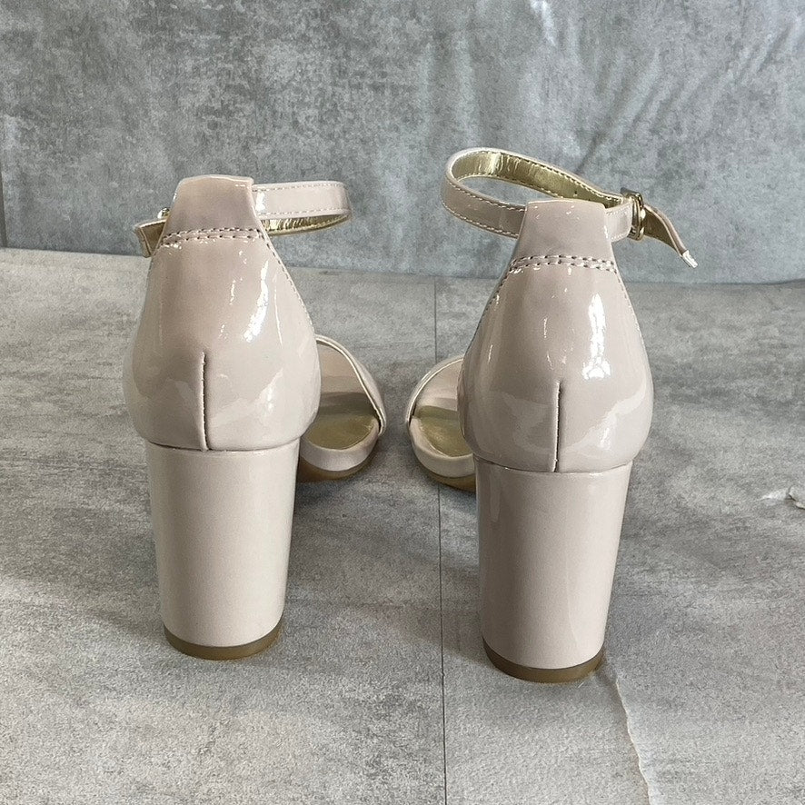 BANDOLINO Women's Oat Patent Armory Ankle Strap Block-Heel Dress Sandals SZ 5.5