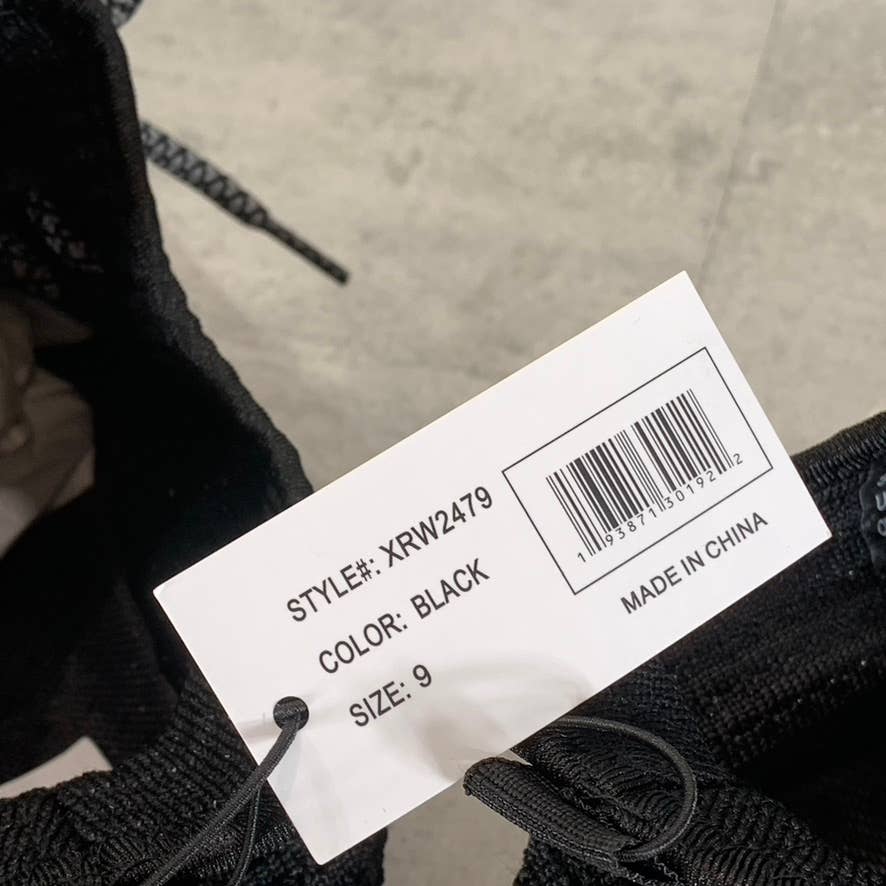 XRAY FOOTWEAR Men's Black/Gray Knit Breathable Niko Lace-Up Sneakers SZ 9