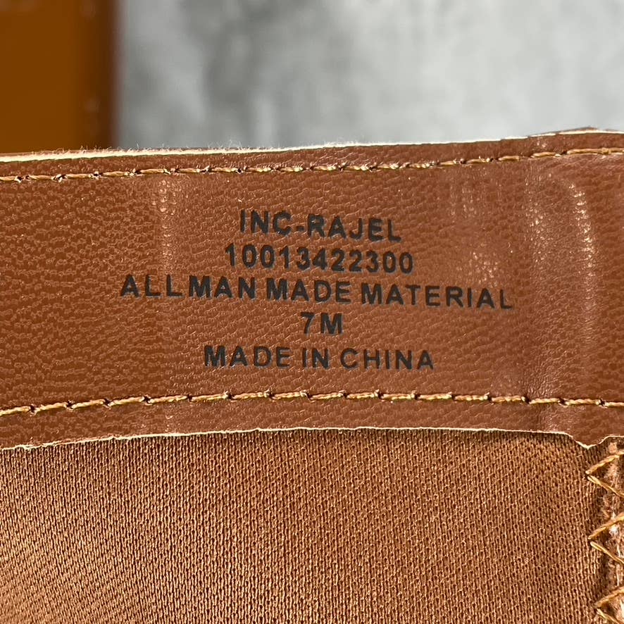 INC INTERNATIONAL CONCEPTS Women's Cognac Rajel Knee-High Pointed-Toe Boots SZ 7