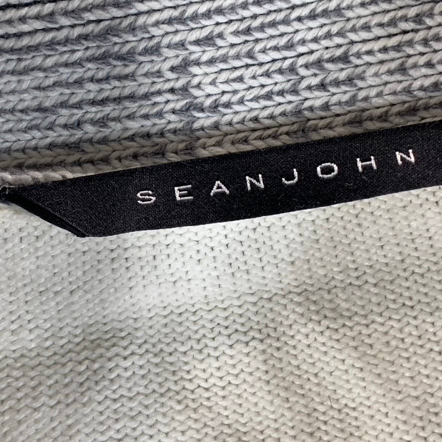 SEAN JOHN Men's Cream/Gray Shawl-Collar Pullover Sweater SZ XL