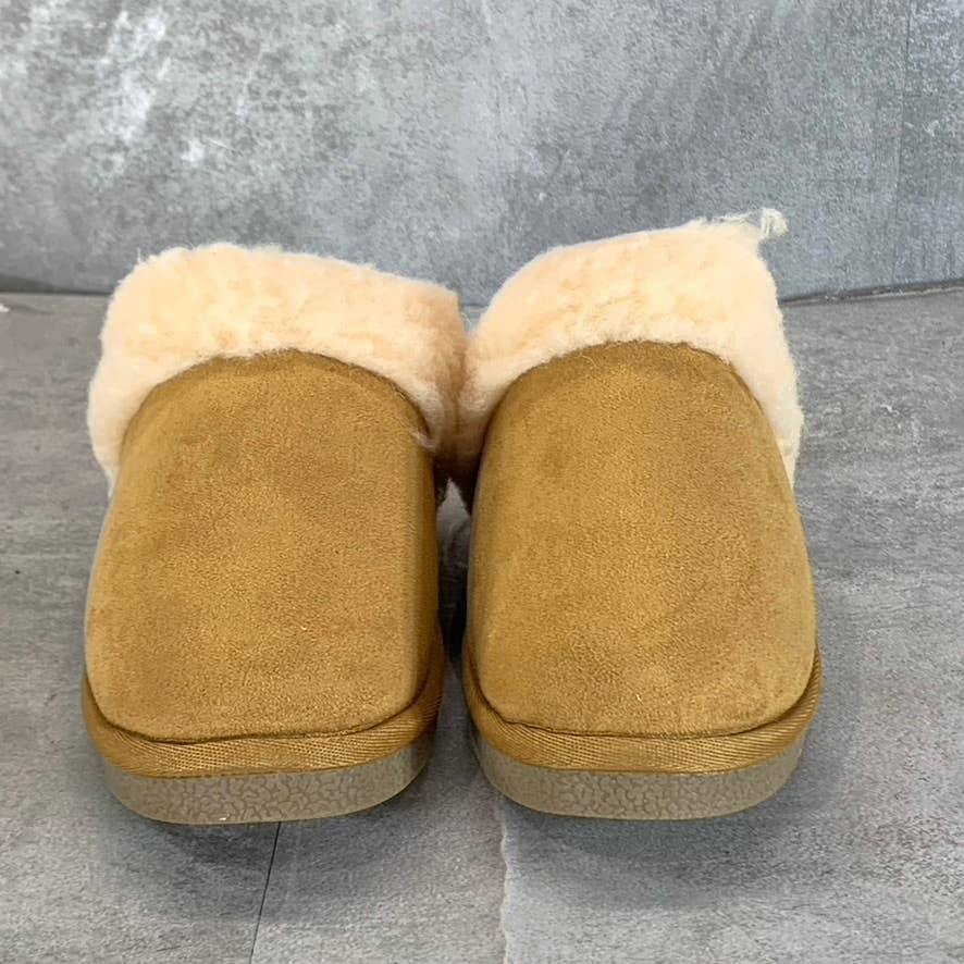 ROCKPORT TruTech Women's Tan Suede Faux-Fur Veda Slide Slippers SZ 8
