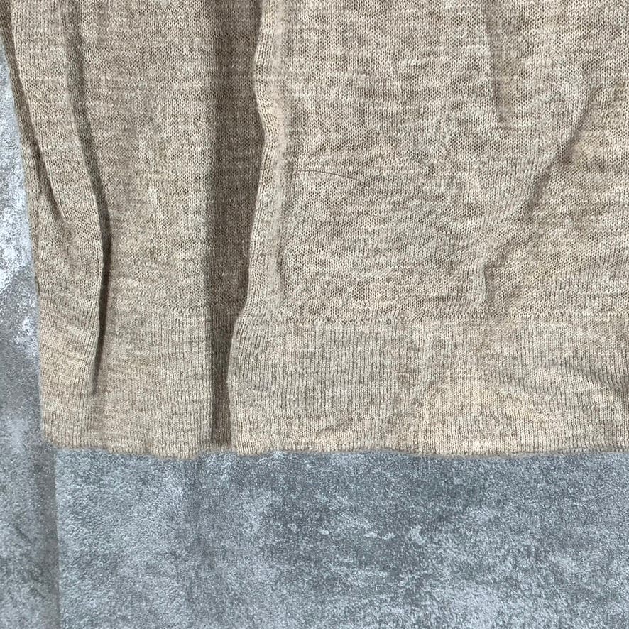 J.CREW Women's Tan Crewneck Long Sleeve Lightweight Pullover Sweater SZ XS