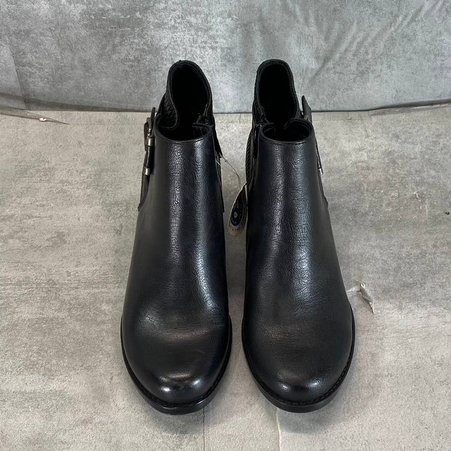 BARETRAPS Women's Black Reggie Slip-Resistant Round-Toe Block-Heel Boots SZ 6.5