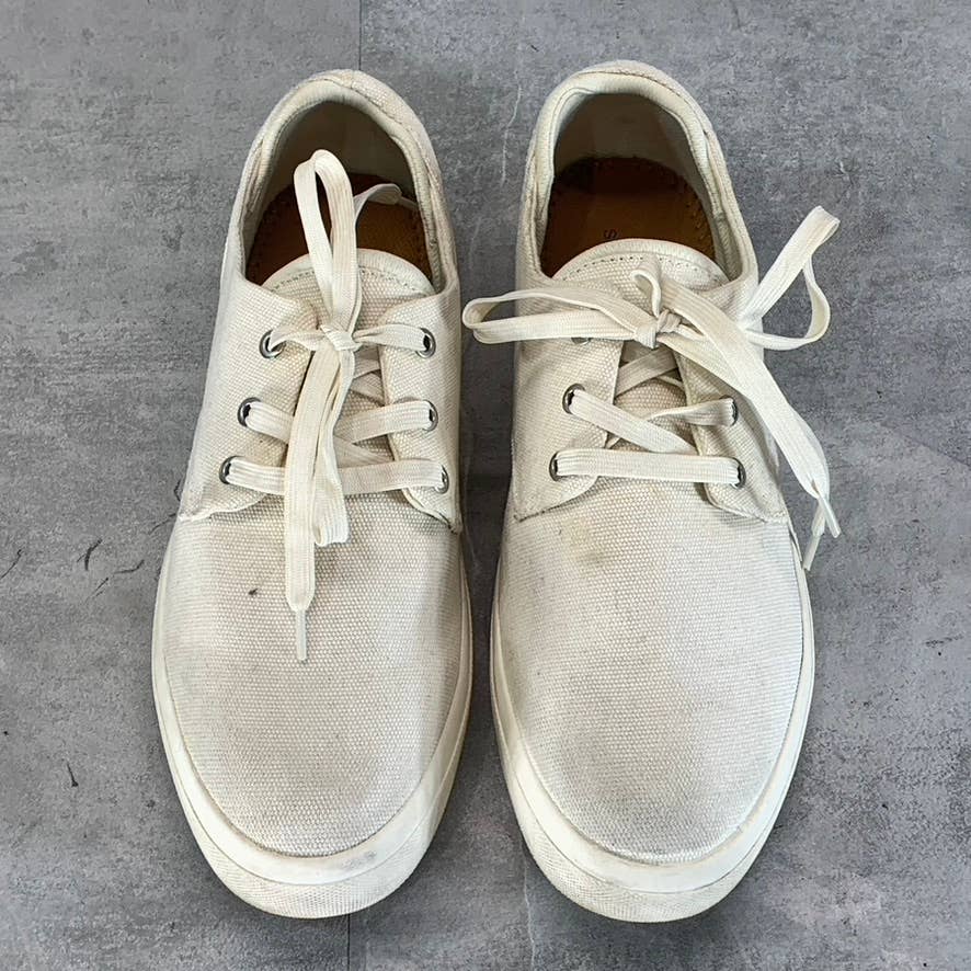 SUN+STONE Men's White Kiva Lace-Up Core Sneakers SZ 10.5
