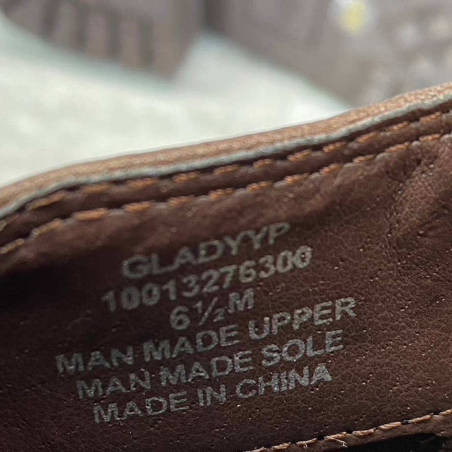 STYLE & CO Women's Brown Smooth Gladyy Side-Zip Block-Heel Ankle Boots SZ 6.5