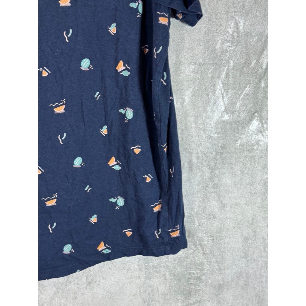 FRANK + OAK Men's Navy Watermelon Crewneck Short Sleeve T-Shirt SZ XL