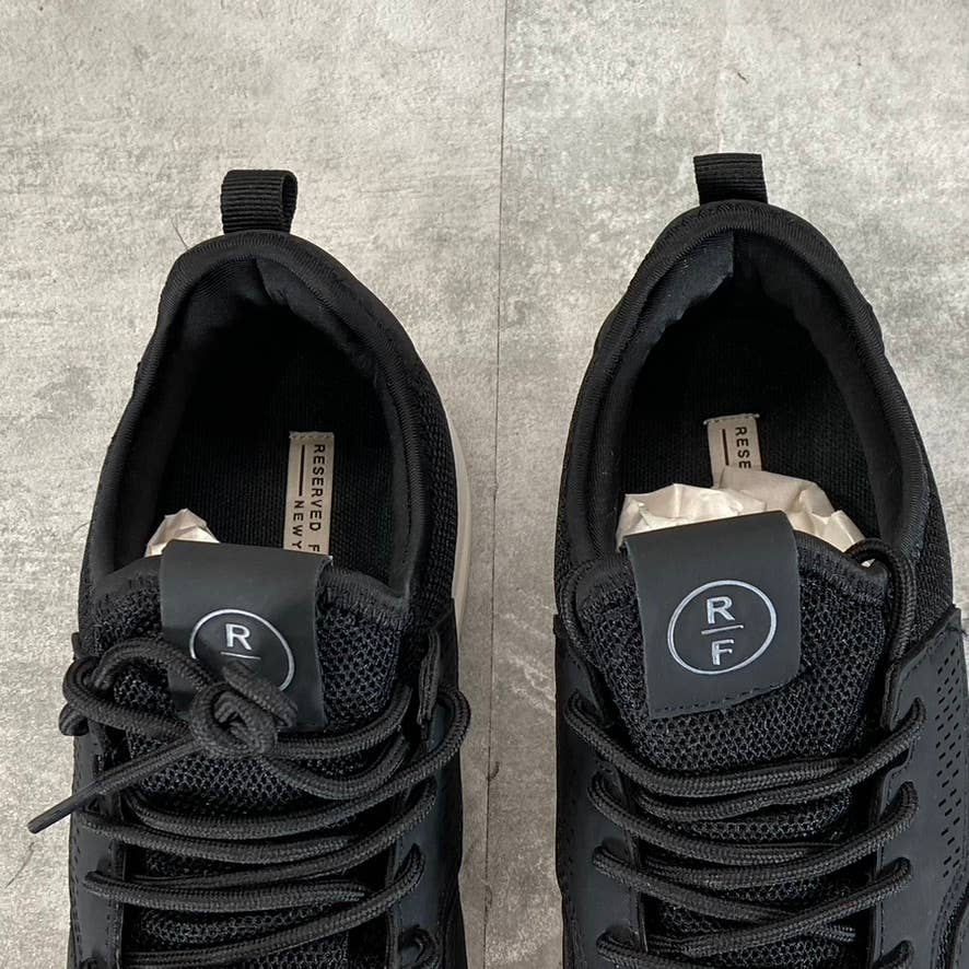 RESERVED FOOTWEAR NEW YORK Men's Black The Chantrey Lace-Up Sneakers SZ 8.5