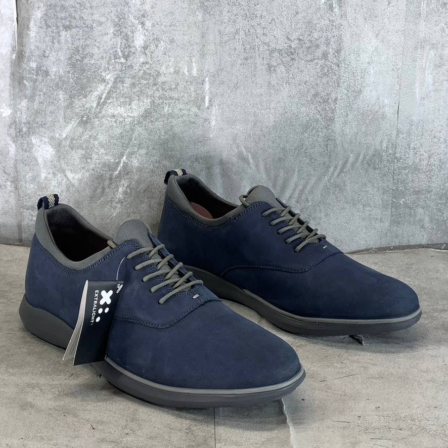 THOMAS & VINE Men's Navy Leather Hyde Tru Comfort Foam Lace-Up Sneakers SZ 10