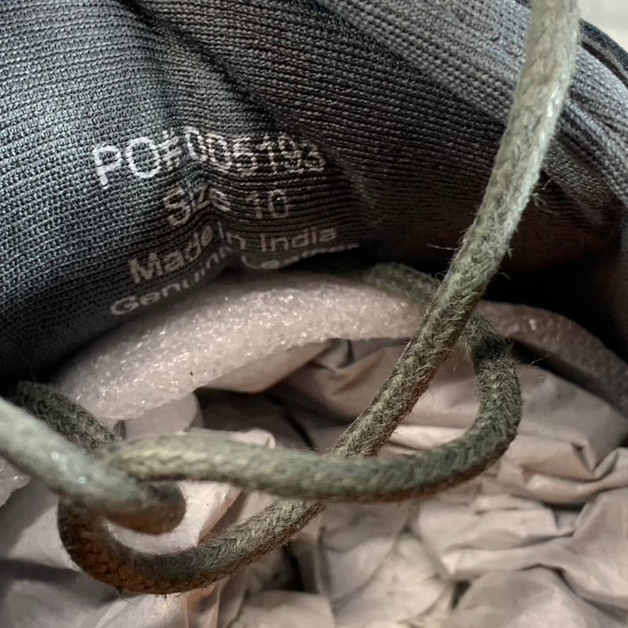 THOMAS & VINE Men's Navy Leather Hyde Tru Comfort Foam Lace-Up Sneakers SZ 10