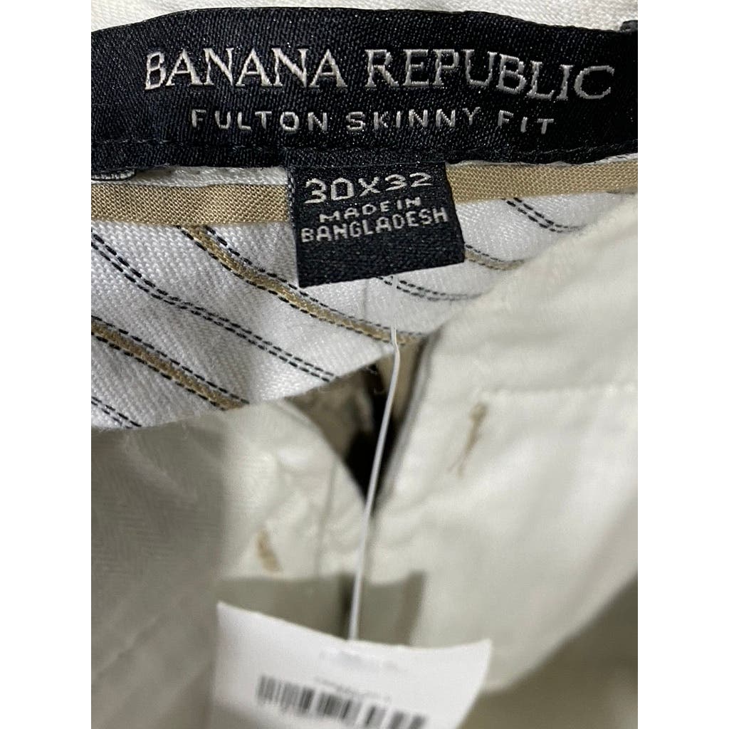 BANANA REPUBLIC Men's Tan Fulton Skinny-Fit Chino Pants SZ 30X32