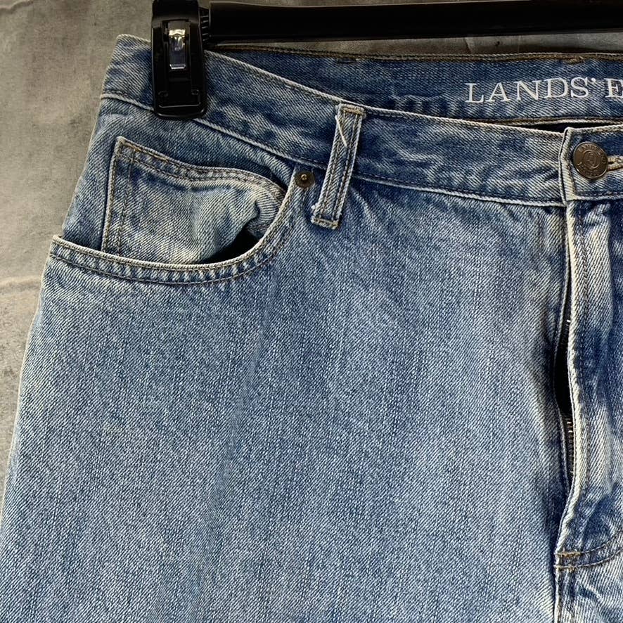 LANDS' END Men's Stone Wash Traditional-Fit Non-Stretch Jeans SZ 36