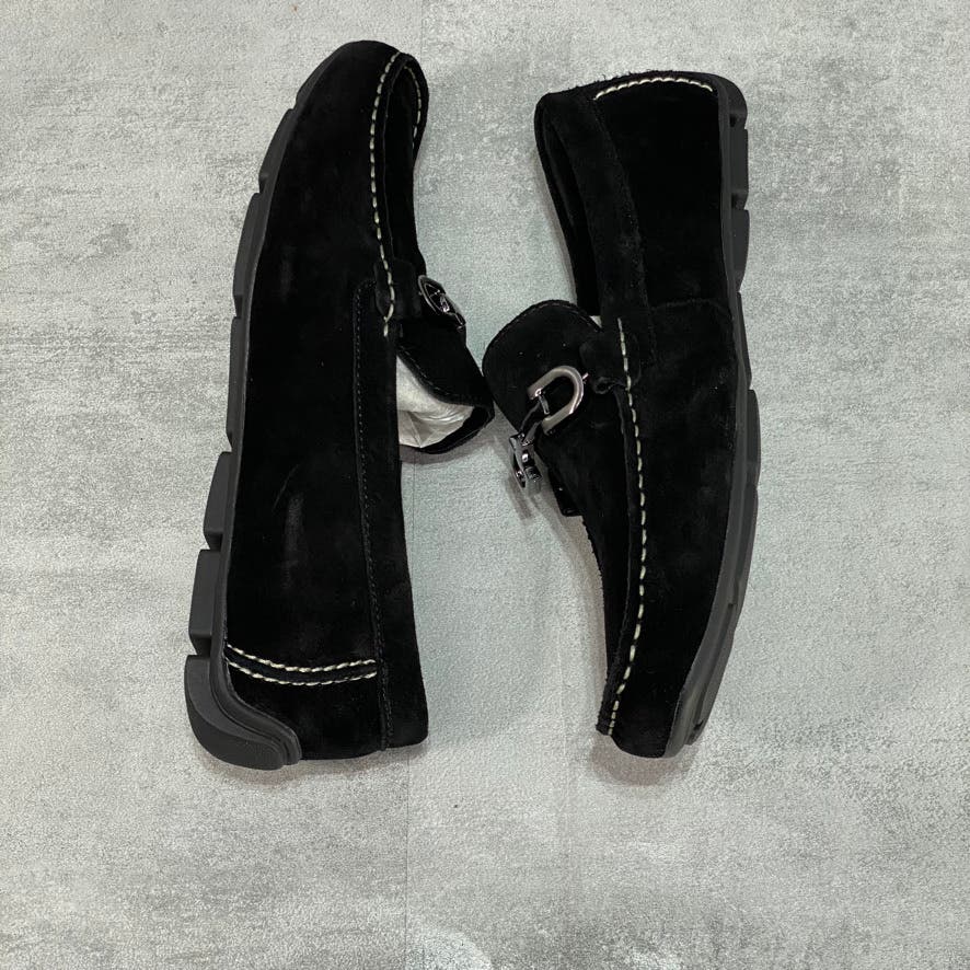 ALFANI Black Remy Suede Driving Loafers SZ 8.5