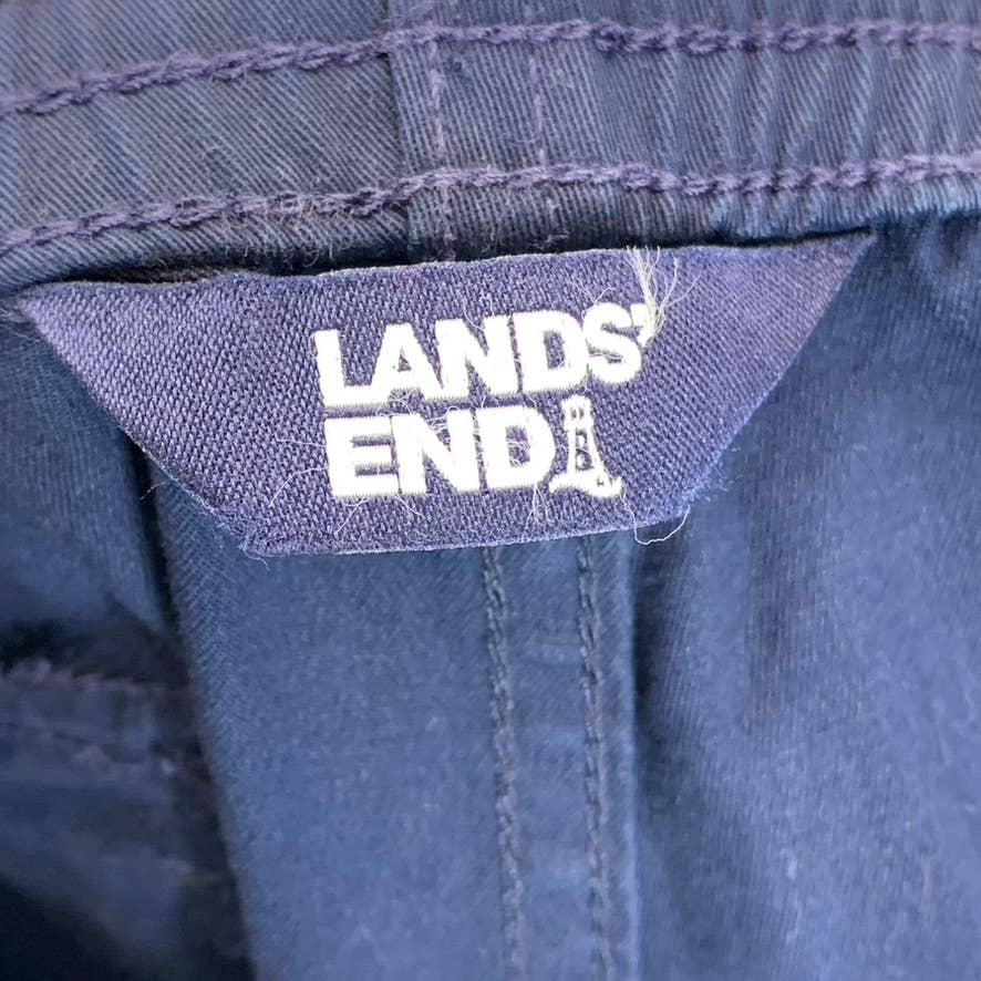 LANDS' END Men's Navy Comfort-First Drawstring Pull-On Shorts SZ L