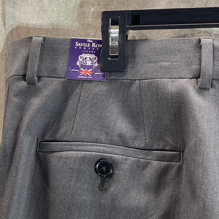 THE SAVILE ROW COMPANY Men's Gray Brixton Flat Front Suit Pants SZ 36