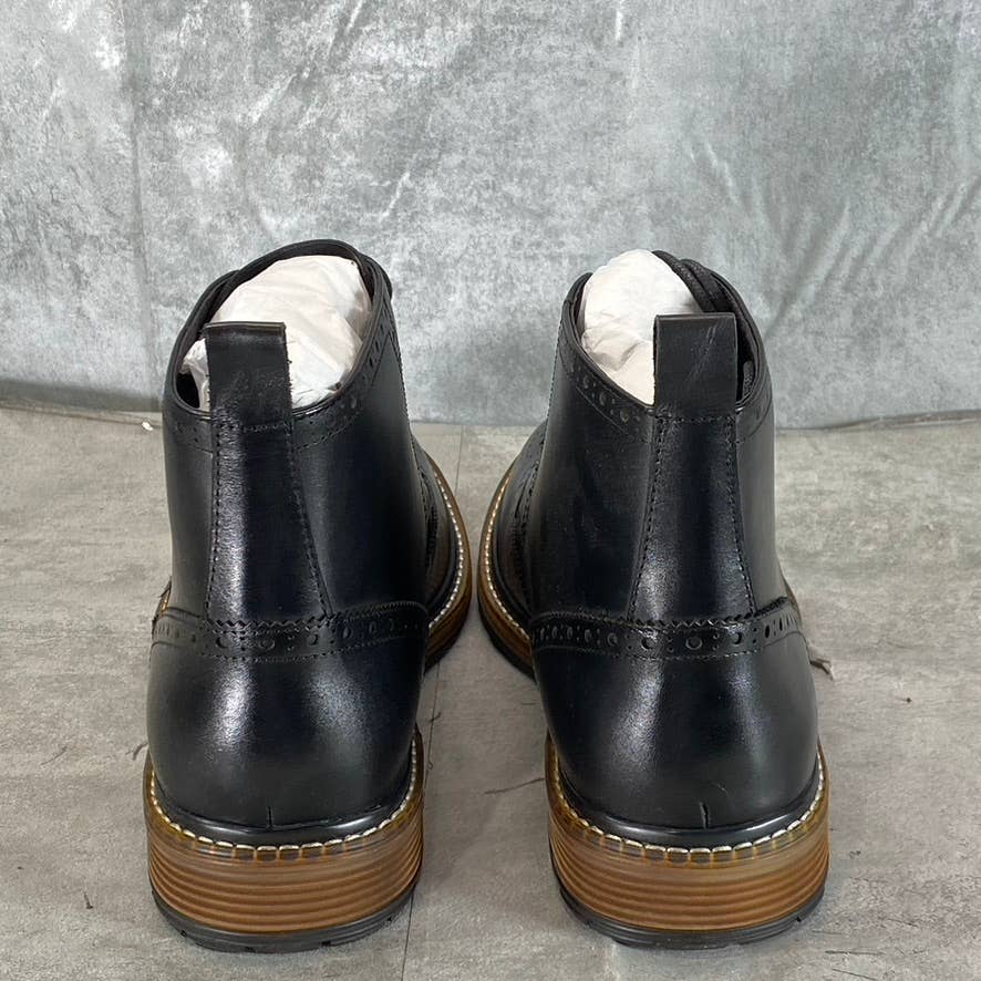 VINTAGE FOUNDRY CO. Men's Black Leather Titus Lace-Up Ankle Boots SZ 9