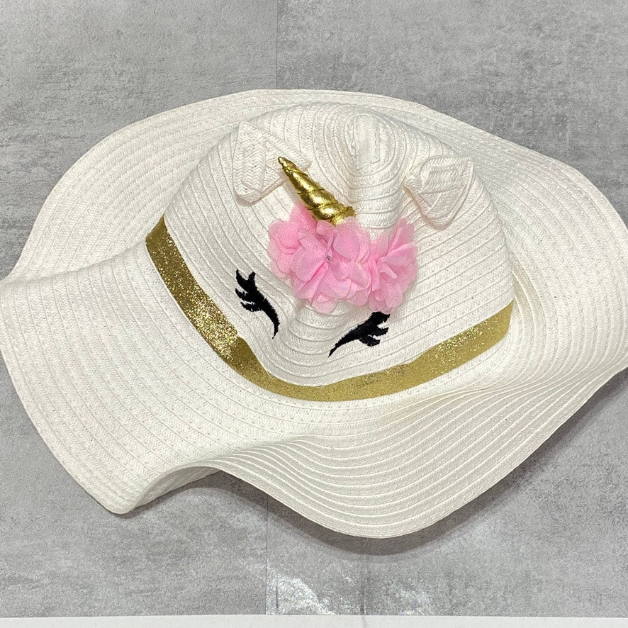 LIMTED TOO Girls Cream Unicorn Floppy Sun Hat OS