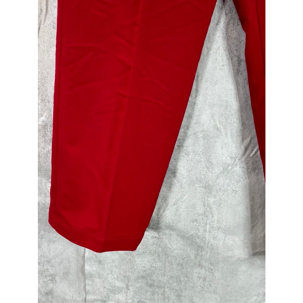 NICOLE MILLER New York Women's Red Straight Leg Dress Pants SZ 12