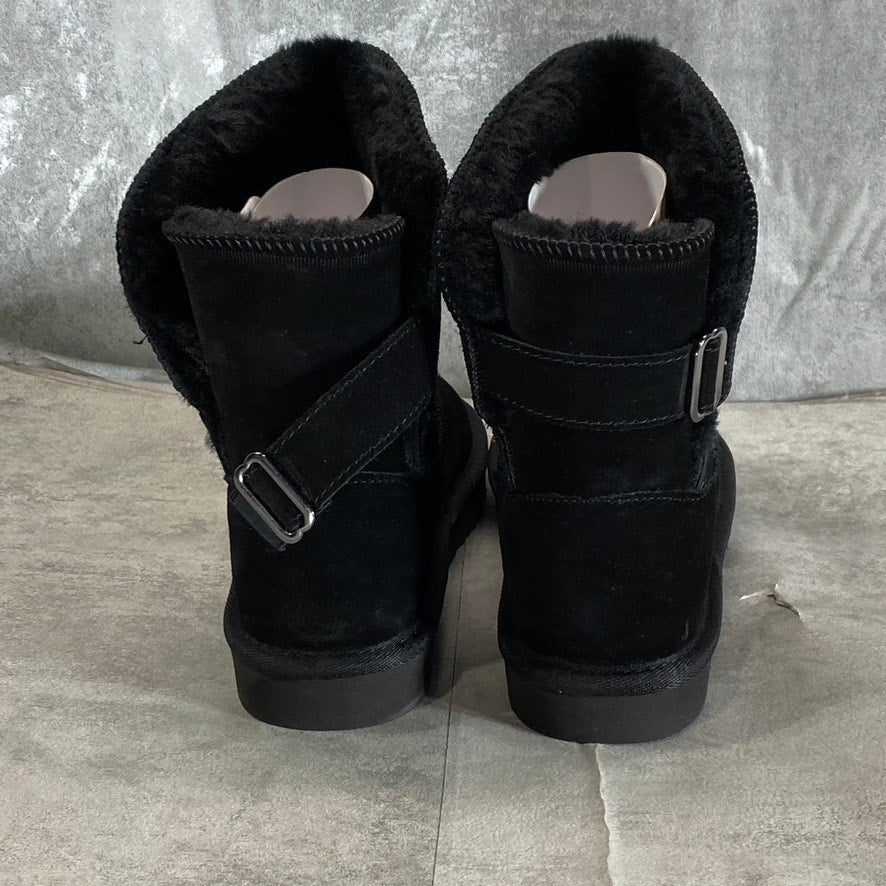 STYLE & CO Women's Black Teenyy Cold-Weather Faux-Fur Spilt-Shaft Boots SZ 7