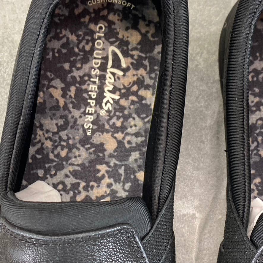 CLARKS Cloudsteppers Women's Black Breeze Bali Slip-On Sneakers SZ 7.5