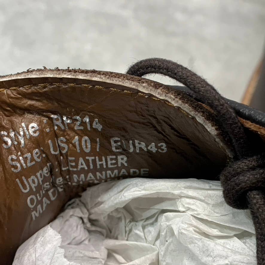 RESERVED FOOTWEAR NEW YORK Men's Brown Leather Octavious Lace-Up Oxfords SZ 10