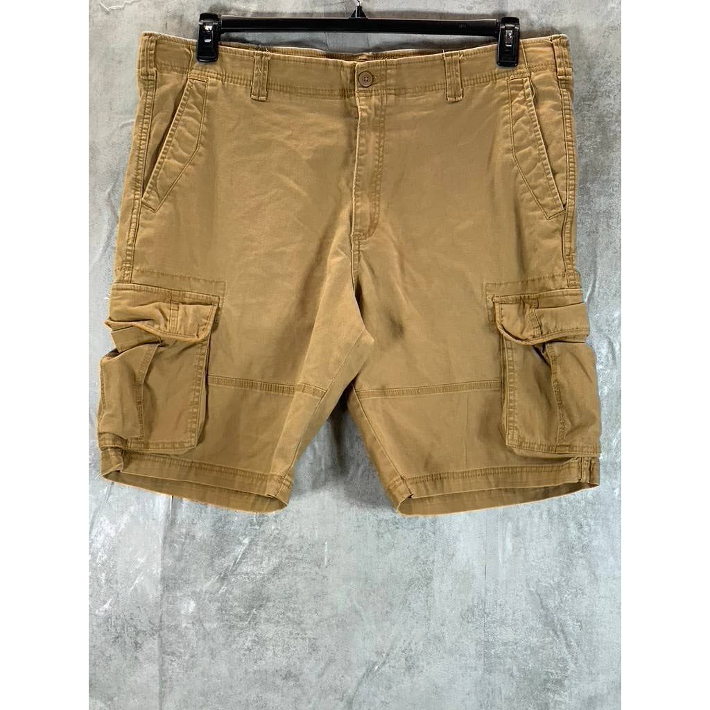 GOODFELLOW & CO Men's Brown Regular-Fit Flex Waist Cargo Shorts SZ 42