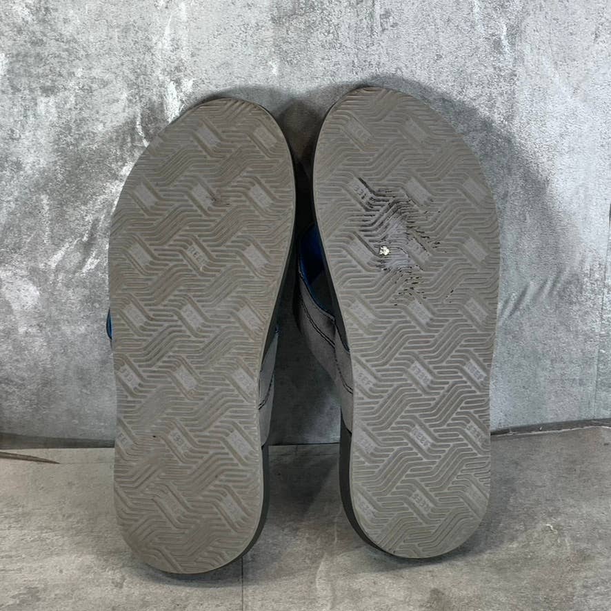 REEF Men's Gray Faux Leather Cushion Spring Flip Flops SZ 9