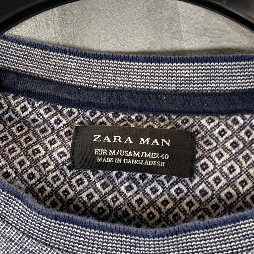 ZARA MAN Men's Grey Crewneck Pullover Sweater SZ M
