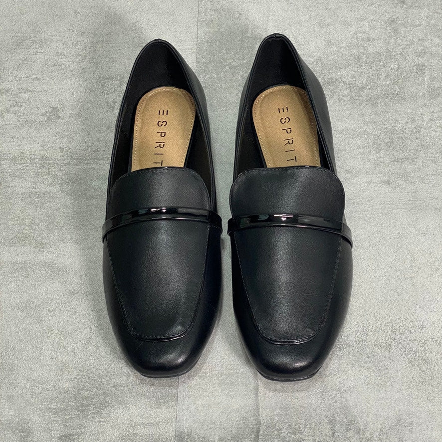 ESPRIT Black Madison Slip-On Almond Toe Loafers SZ 9