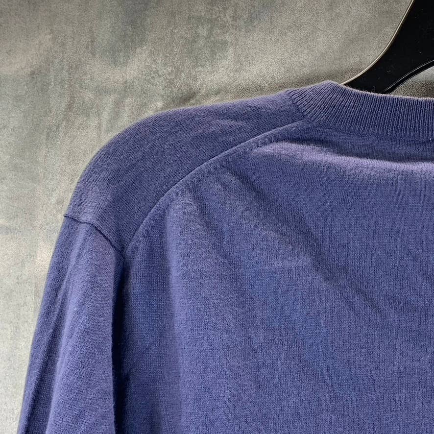 THE MEN'S STORE BLOOMINGDALES Men's Navy V-Neck Pullover Sweater SZ S