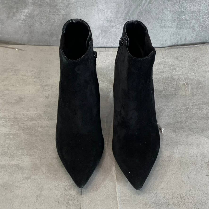 ALFANI Step N' Flex Women's Black Micro Jacklynne Pointed-Toe Dress Booties SZ 6
