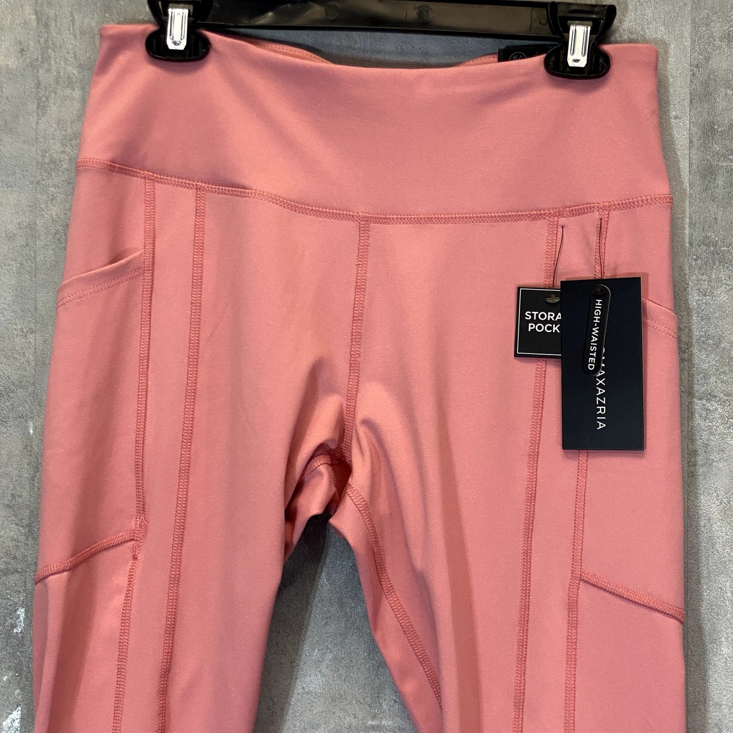 BCBGMAXAZRIA Women's Coral High-Waist Breathable Active Stretch Pull-On Capri Leggings SZ L