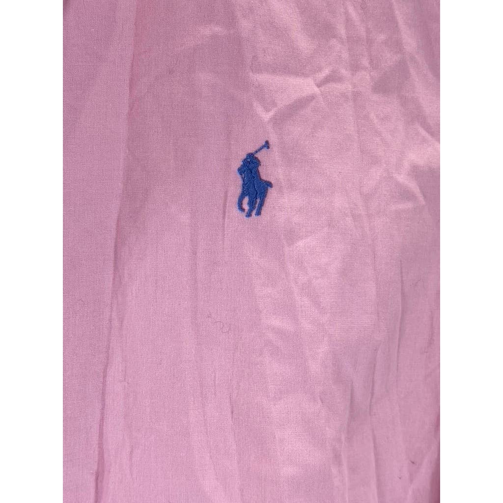 RALPH LAUREN Men's Caramel Pink Classic-Fit Button-Up Oxford Shirt SZ S