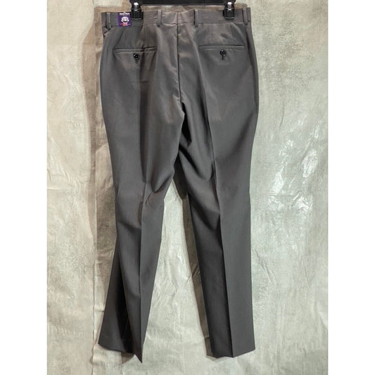 THE SAVILE ROW COMPANY Men's Gray Brixton Flat Front Suit Pants SZ 34