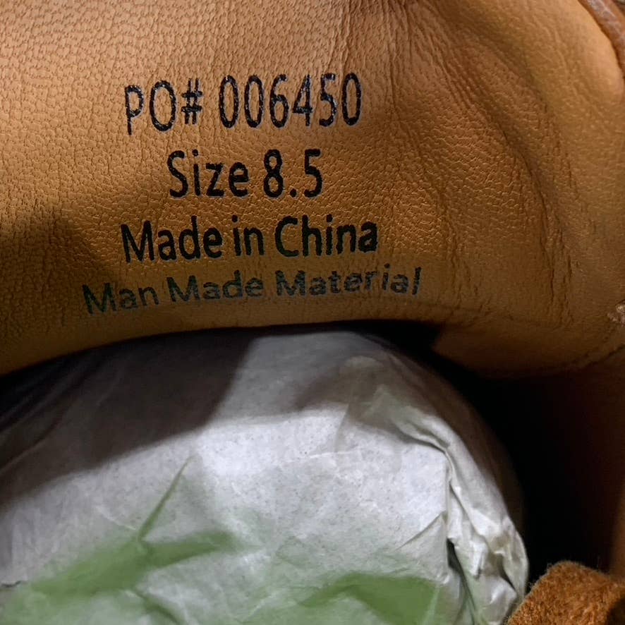 VANCE CO. Men's Brown Faux Leather Rogers Casual Lace-Up Sneakers SZ 8.5