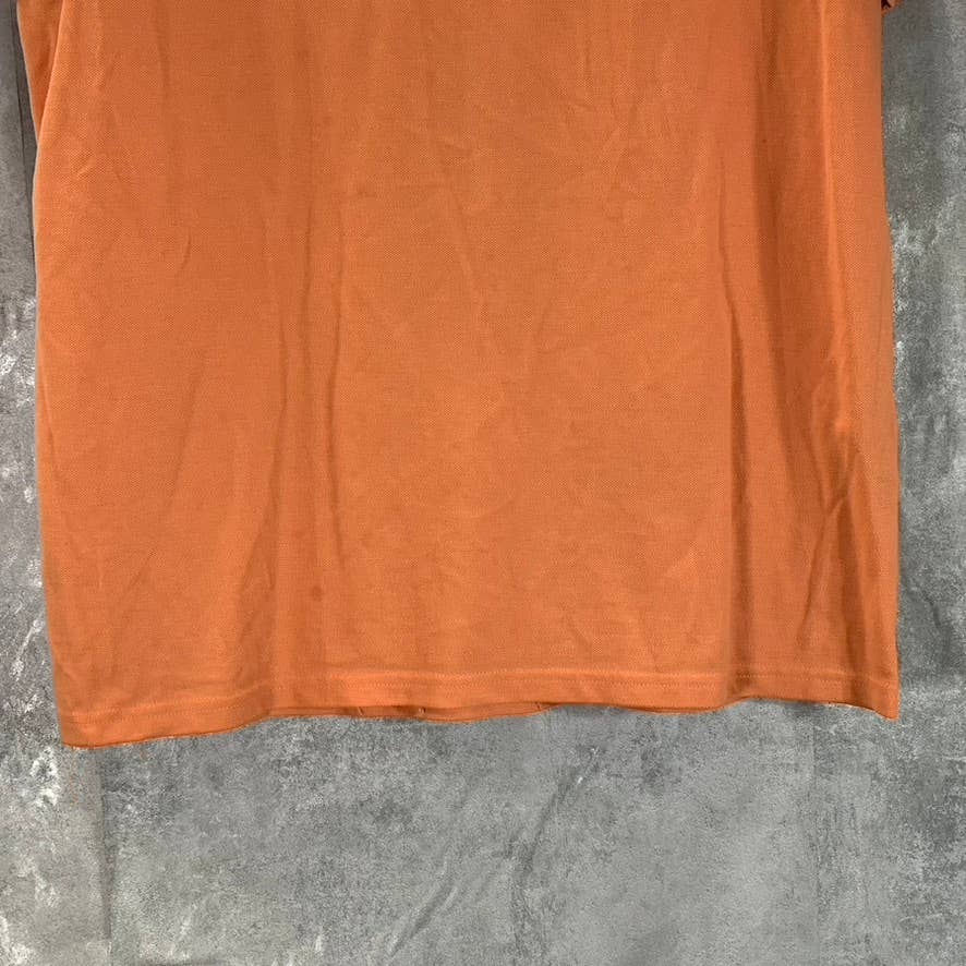 JOHN VARVATOS STAR USA Men's Papaya Peace Sign Pique Regular-Fit Polo Shirt SZXL