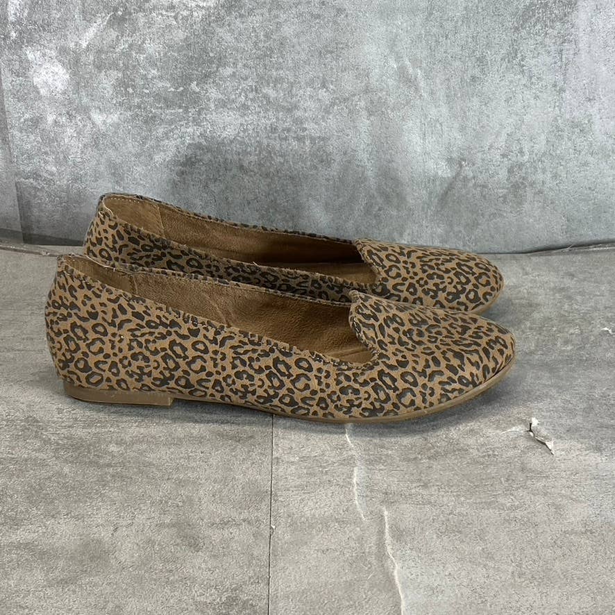 STYLE & CO Women's Mini Leopard Alysonn Round-Toe Slip-On Loafer Flats SZ 6.5