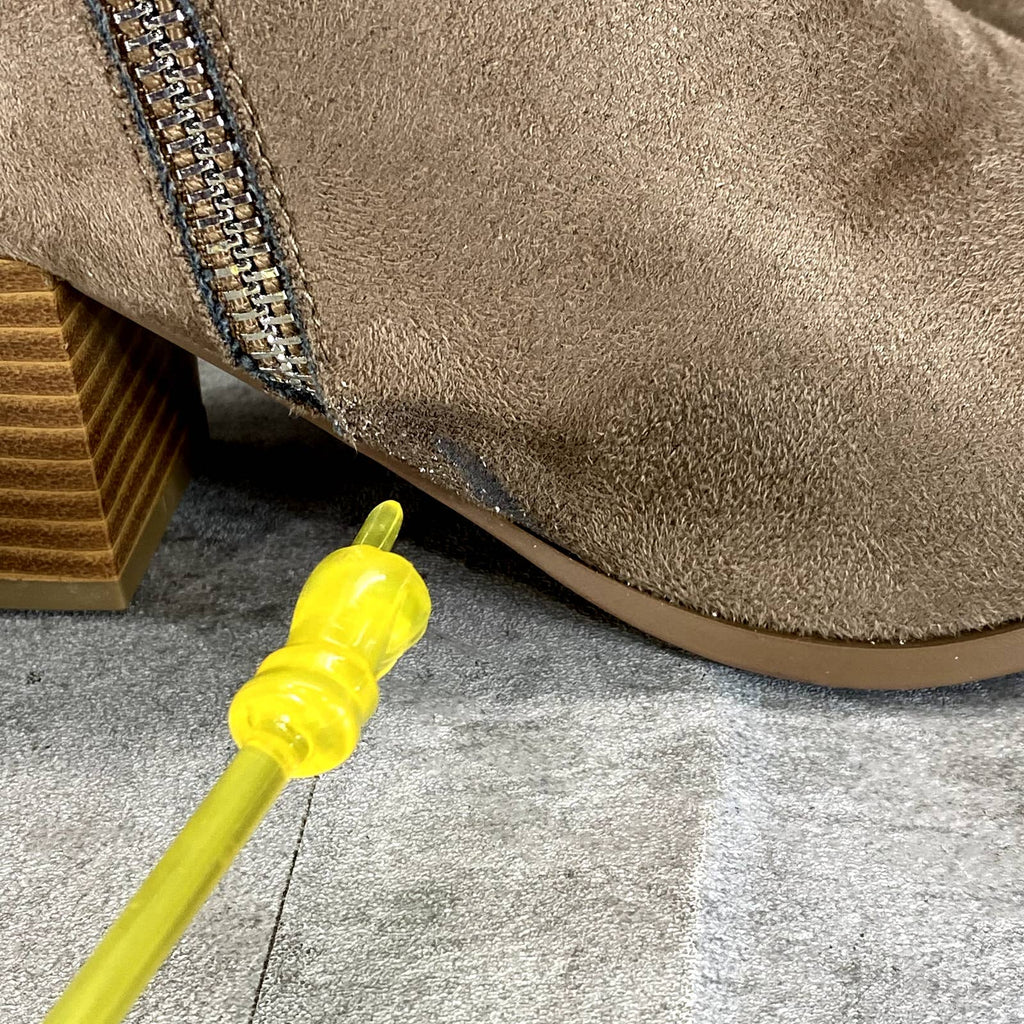 STYLE & CO Women's Taupe Masrinaa Slip-On Block-Heel Ankle Booties SZ 6