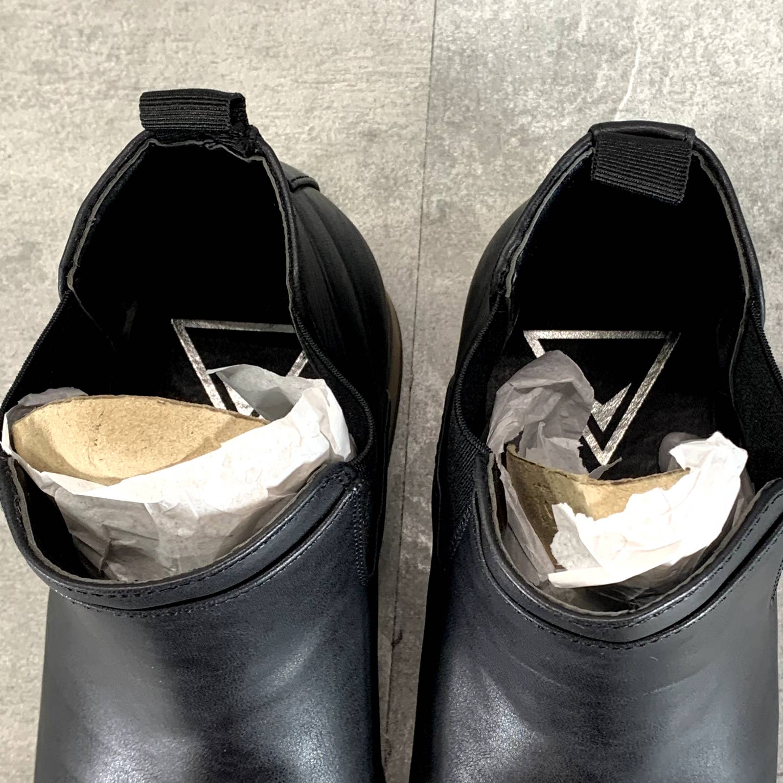 VANCE CO. Men's Black Faux-Leather Landon Pull-On Dress Boots SZ 8.5