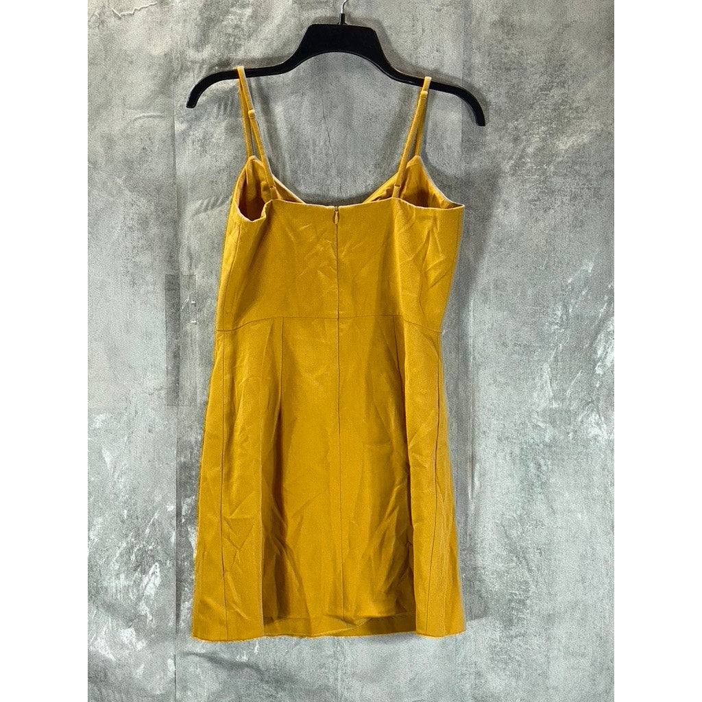 FRENCH CONNECTION Women's Beeswax Orange Summer Whisper V-Neck Sheath Dress SZ 8