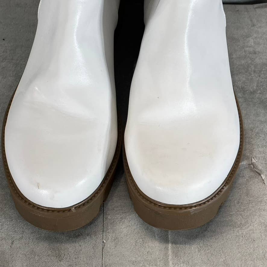 JOURNEE COLLECTION Women's White Nadine Cold-Weather Puffer Pull-On Boots SZ 9.5